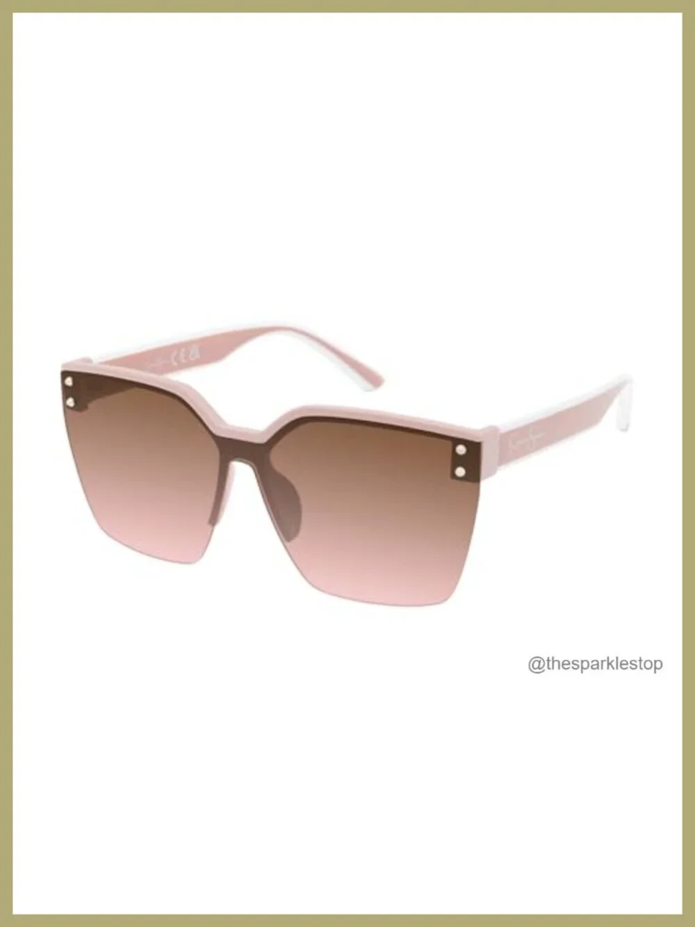 Oversized Square Sunglasses with UV Protection - Women's